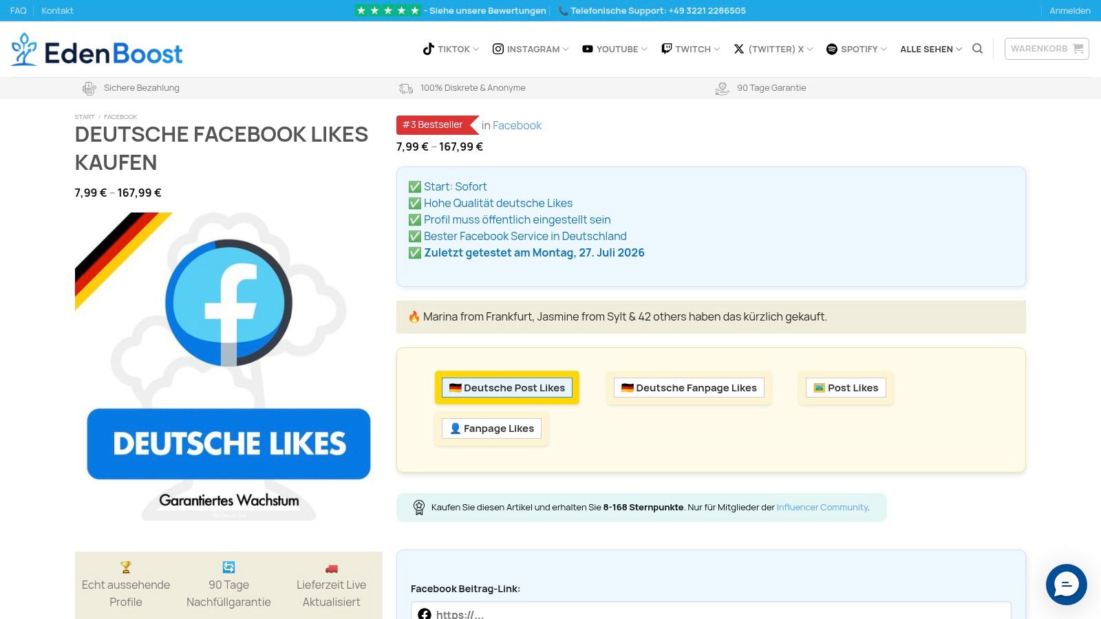 deutsche Facebook Likes kaufen