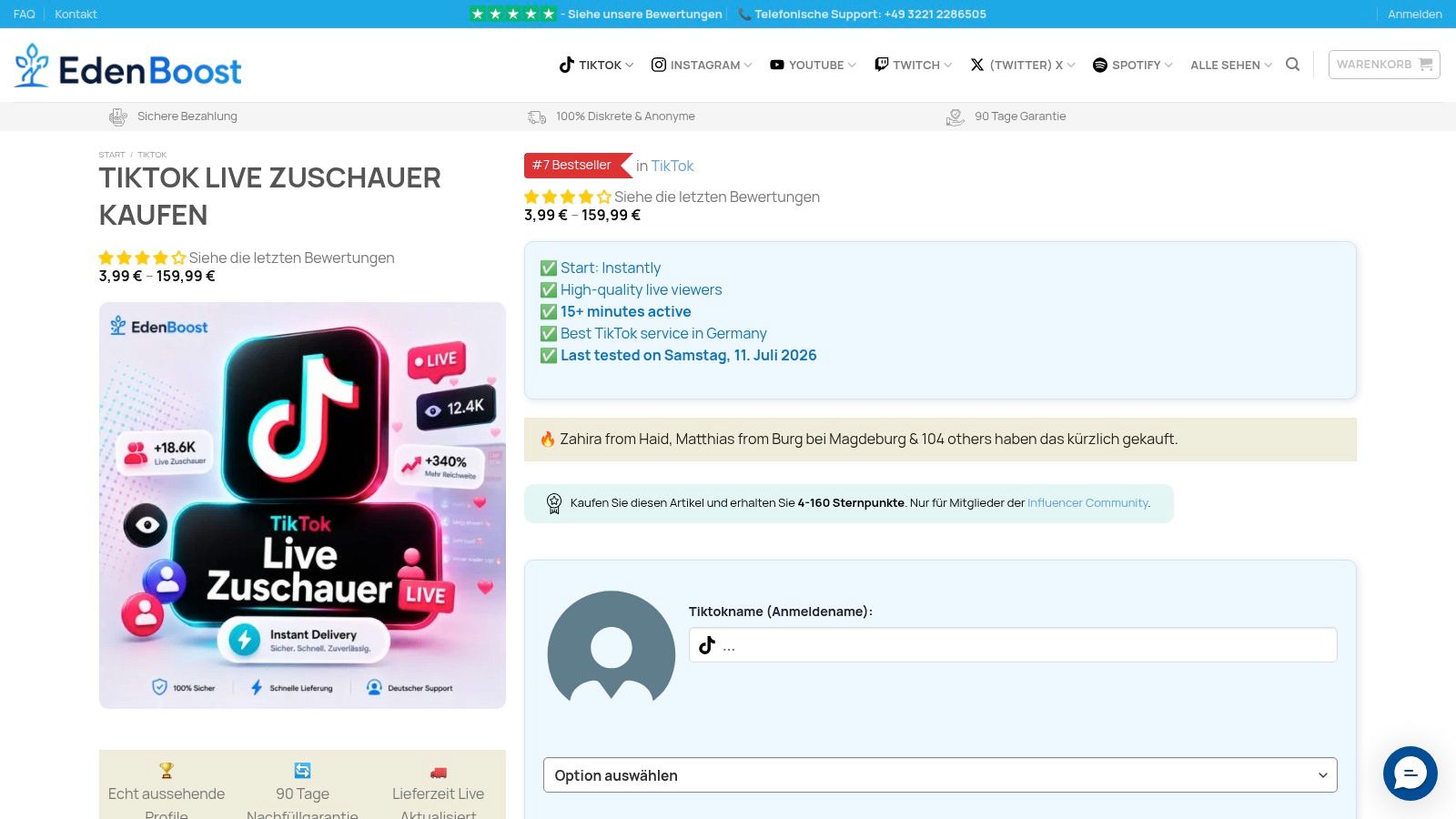 Screenshot from https://edenboost.de/tiktok-live-zuschauer-kaufen/